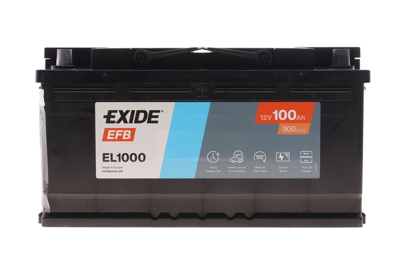 Аккумуляторная батарея 100Ah/900A (353x175x190/+R/B13) (Start-Stop EFB) EXIDE