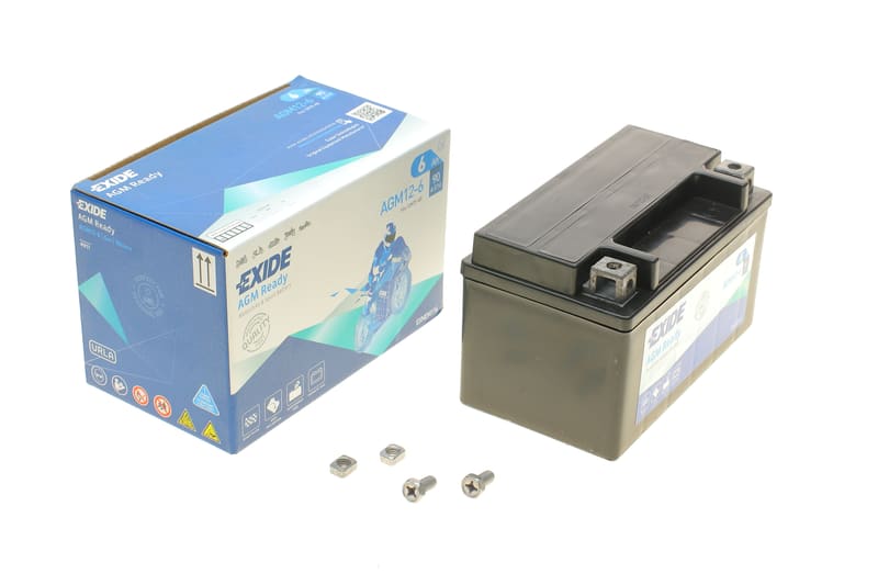 Акумуляторна батарея 6Ah/90A (113x87x93/+L/B0) (AGM) (мото) EXIDE