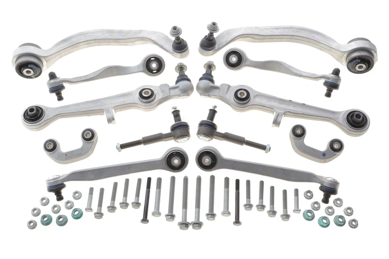 Комплект важелів підвіски (передньої) Audi A4 94-00/A6 97-05/VW Passat B5 00-05 (тонкий палец d=16mm/повний) MEYLE