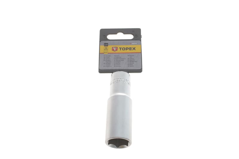 Головка торцева 1/2" 19 мм Long 76 мм TOPEX