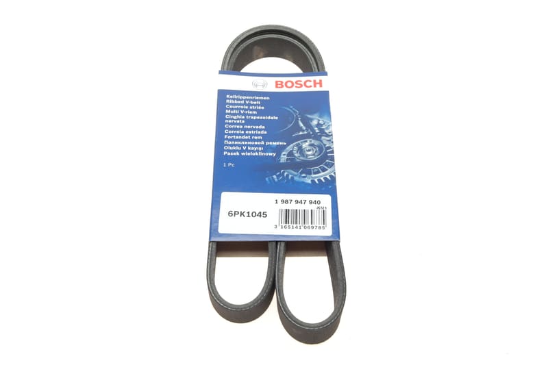 Ремінь генератора VW Golf III/Passat/T4 1.9D/TD 90-04/Opel Corsa F 1.2 19-/Fiat Scudo 1.9D 98-06 BOSCH