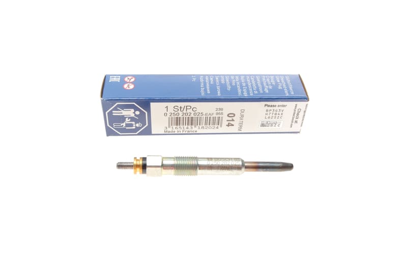 Свічка розжарювання Renault/Volvo 1.9-2.2 DI/DT/DTI/SDI 11V (M10x1/4s) BOSCH
