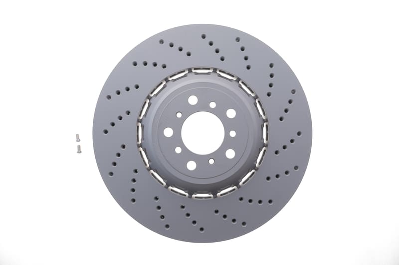 Диск тормозной (передний) BMW 5 (F10)/6 (F12/F13) 10- (400x36) (R) (с покрыт) (с отверстиями) (вент) ATE