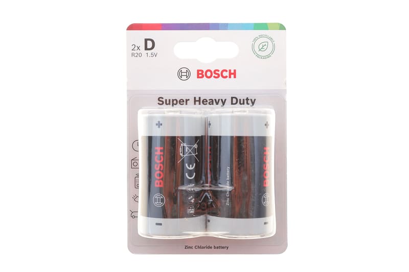 Батарейки Bosch Super Heavy Duty D (R20) (1.5V) R20SHD2B/00 (к-кт 2шт) BOSCH