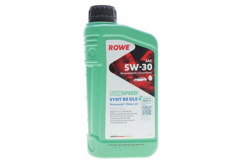 Масло 5W30 SUNSPEED SYNT RS DLS (1L) (MB 229.31/229.51/MB 229.52/BMW LL-04) (ACEA C2,C3/API SN/CF) ROWE