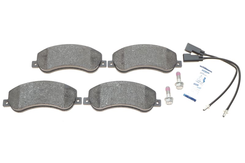Колодки гальмівні (передні) Ford Transit 06-14/Transit Connect 06-13 (RWD) (+датчики) ICER