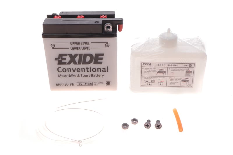 Акумуляторна батарея 11Ah/95A (121x59x131/+R/B0) (мото) (сухозаряджений) EXIDE