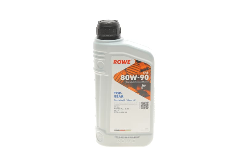 Олива 80W90 HD HIGHTEC TOPGEAR (1L) Mineral (ZF TE-ML 02A/MB 235.1/API GL-4) (світло-коричневий) ROWE