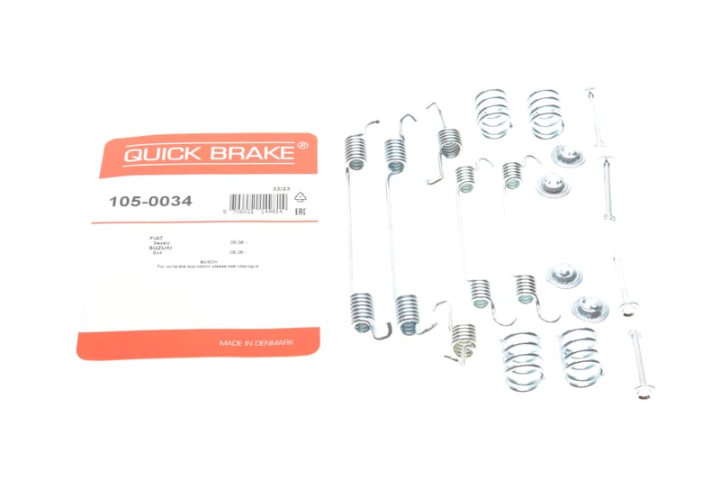 Комплект пружинок колодок ручника Fiat Sedici/Nissan Qashqai 06- QUICK BRAKE
