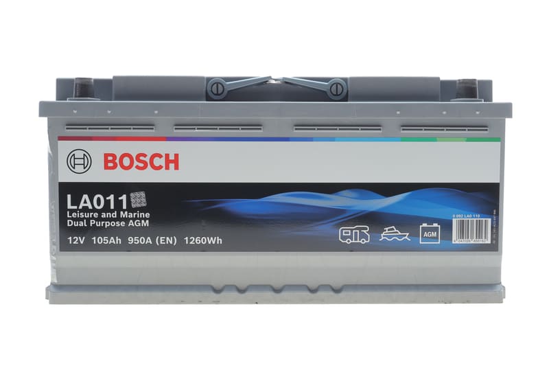 Акумуляторна батарея 105Ah/950A (393x175x190/+R/B13) Dual Purpose AGM BOSCH