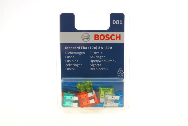 Комплект запобіжників (стандарт) 5A/7,5A/25A/30A/10A/15A/20A ) (10шт) BOSCH