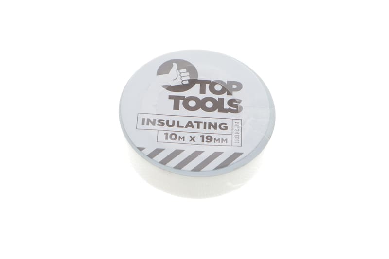 Лента изоляционная 19mm 10m (белая) TOP TOOLS