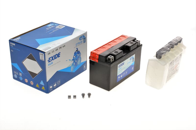 Акумуляторна батарея 6.5Ah/85A (150x65x93/+L/B0) (AGM) (мото) (сухозаряджений) EXIDE
