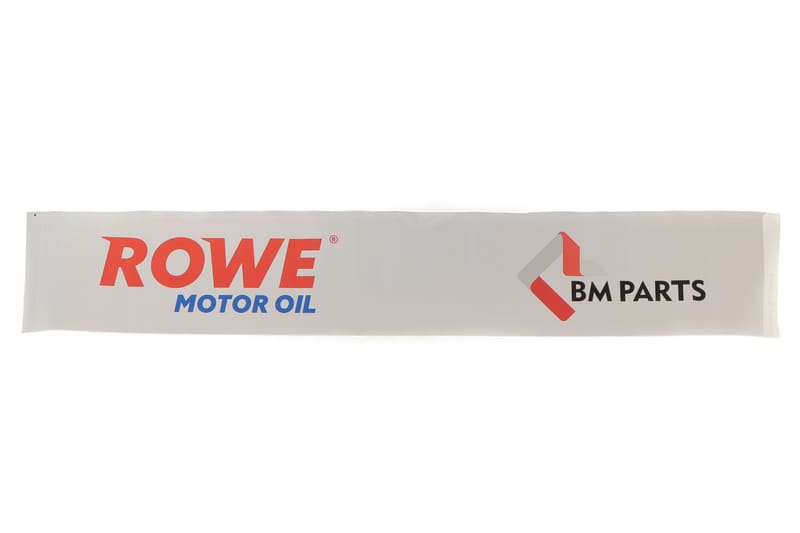 Наклейка на заднє скло автомобіля ROWE Motor Oil та BM Parts (1200х200мм) ROWE