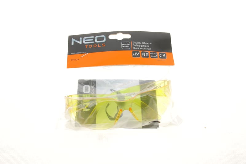 Окуляри захисні (жовті) Class-F/УФ захист NEO TOOLS
