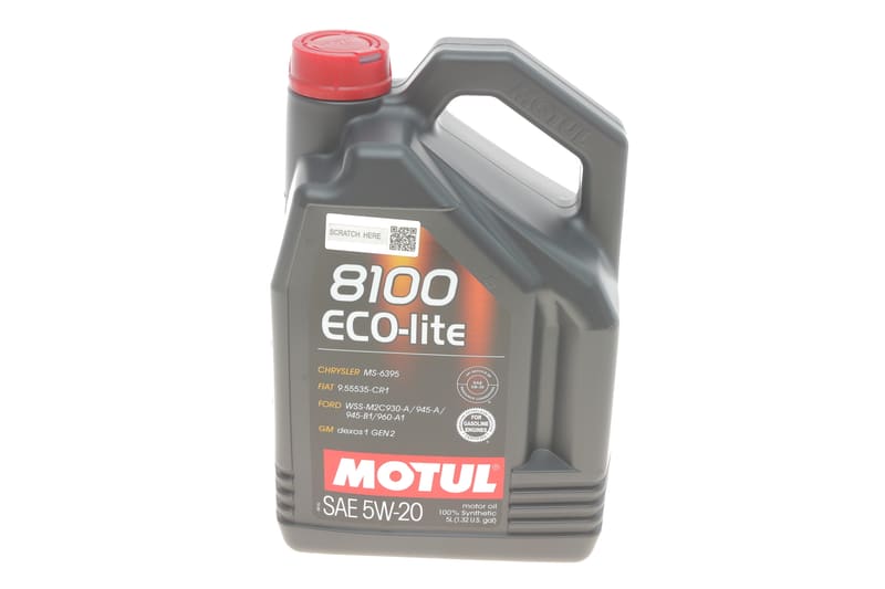 Олива 5W20 8100 Eco-lite (5L) (GM dexos1 GEN3/M2C 930-A/M2C 945-A) (109104) MOTUL