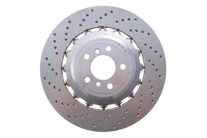 Диск тормозной (задний) BMW M5 (F10)/M6 (F12) 10- (L) (396х24) (с покрыт) (с отверстиями) (вент) SHW PERFORMANCE