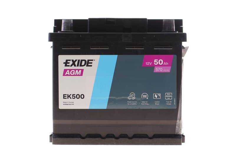 Аккумуляторная батарея 50Ah/570A (207x175x190/+R/B13) (Start-Stop AGM) EXIDE