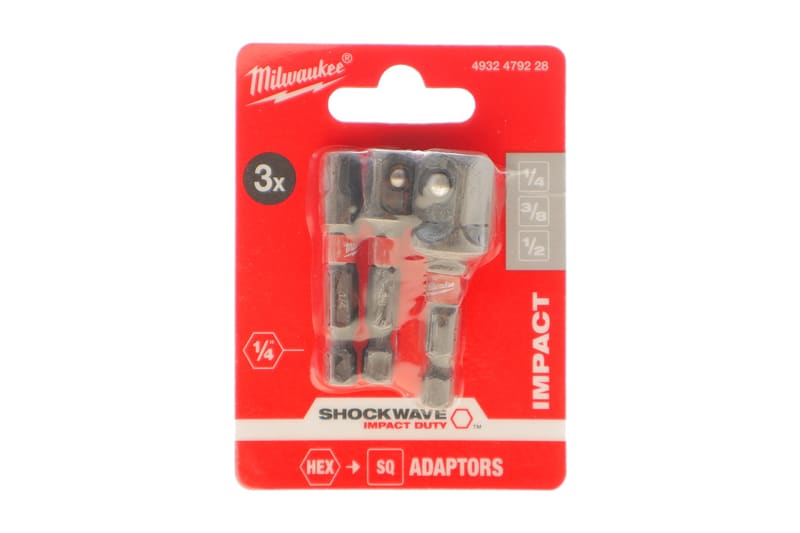 Набор переходников 1/2"-1/4"-3/8" 3 ед. MILWAUKEE