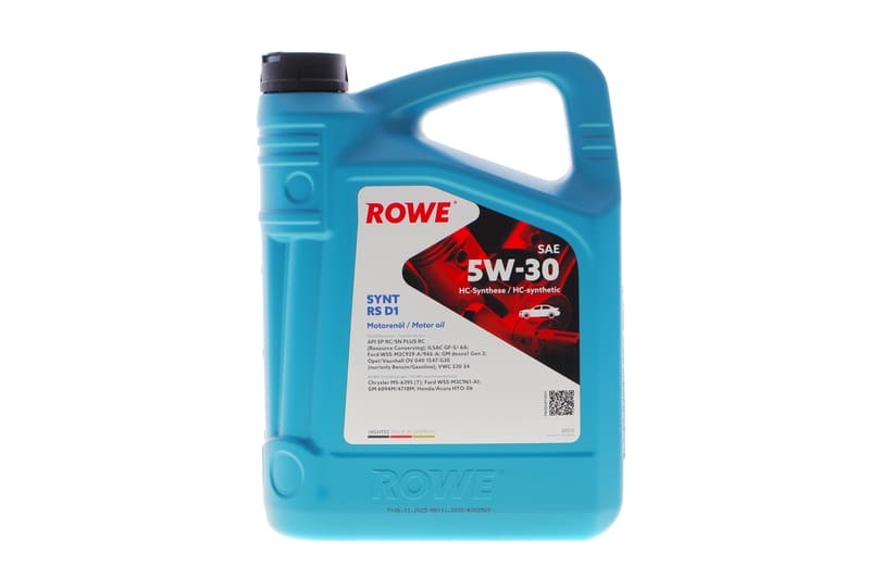 Олива 5W30 HIGHTEC SYNT RS D1 (4L) (Ford WSS-M2C945-A/929-A/946-A/GM DEXOS1 GEN2/GM 6094M/4718M) ROWE