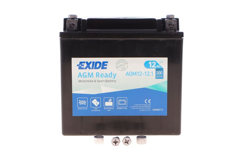 Акумуляторна батарея 12Ah/200A (150x90x145/+R/B00) (AGM Ready) (мото) EXIDE