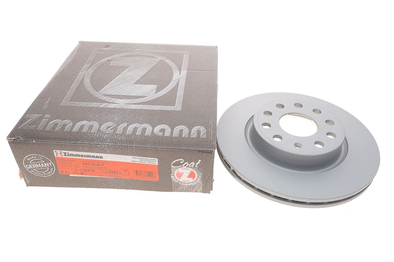 Диск тормозной (передний) Audi A3/Skoda Octavia II/VW Caddy/Golf V 04- (280x22)(с покрытием)(вент.) ZIMMERMANN