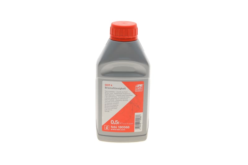 Рідина гальмівна DOT4 (0.5L) (Темп. кипіння гальмівної рідини на момент постачання [°C] 260, Специфікація за DOT DOT 4, Температура кипіння зволоженої гальмівної рідини [°C] 160, Місткість [л] 0,5) FEBI BILSTEIN