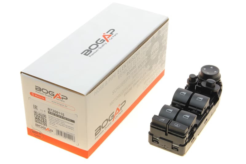 Кнопка склопідіймача (L) BMW 5 (E60) 03-10 M47/M54/M57/N43/N46/N52/N53/N62 (блок) BOGAP