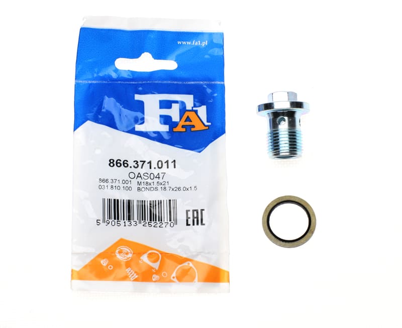 Болт слива масла + шайба Fiat Doblo 10-/Ducato 06-/ Opel Astra 04-15 (M18x1.5) FA1