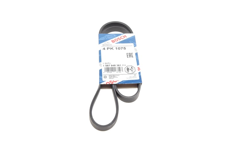 Ремень генератора Renault Clio 1.2/1.4 90-98/Nissan Micra/Note 1.0-1.4 03-12 (4PK1075) BOSCH