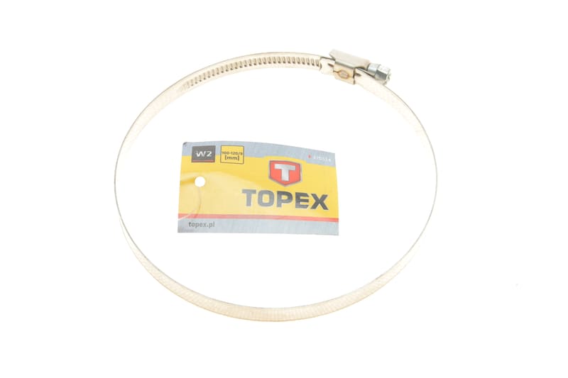 Хомут червячный Ø100-120x9 мм TOPEX