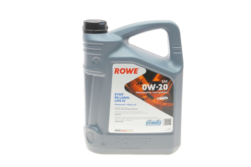 Масло 0W20 HIGHTEC SYNTH RS LONGLIFE IV (5L) (Porsche C20/VW 508 00/509 00) (ACEA A1/B1/C5) ROWE