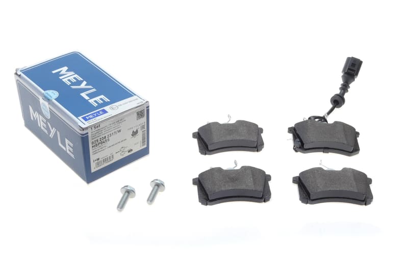 Колодки гальмівні (задні) VW Polo 01-/Skoda Fabia 99-08/Seat Cordoba/Ibiza 02-09(TRW)(з датчиком) MEYLE