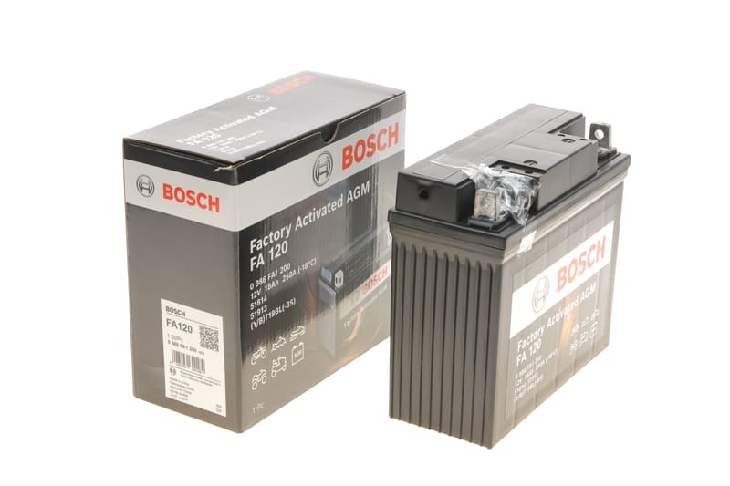 Акумуляторна батарея 18Ah/250A (186x82x171/+R/B0) (AGM) Factory Activated AGM BOSCH
