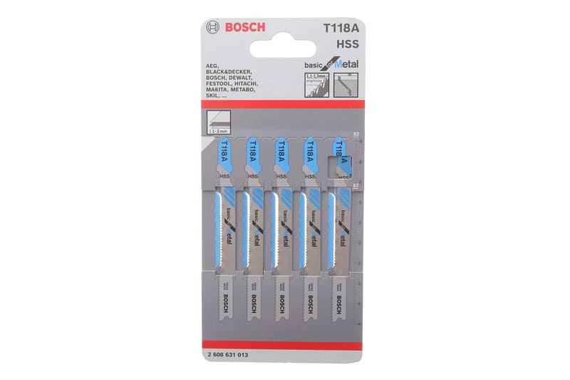 Полотно змінне для елетролобзиків T118A Basic for Metal (к-кт 5 шт.) BOSCH