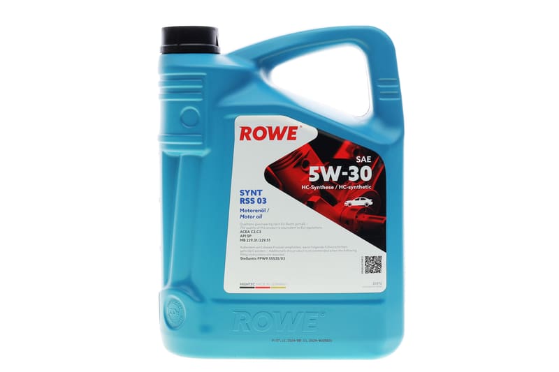 Масло 5W30 HIGHTEC SYNT RSS 03 (5L) (MB 229.31/229.51) (ACEA C2/C3/API SP/FPW9.55535/03) ROWE