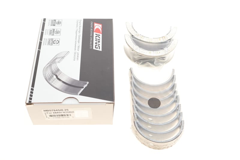Вкладыши коренные BMW 1/2/3/4/5/X1/X3/X4/X5 (N20/N26) 2.0i 15- (+0.25) KING