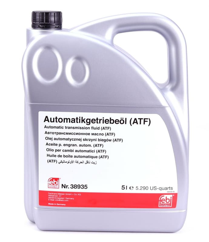 Олива трансмісійна ATF Tiptronic VAG (5L) (оригінал тільки для 6 східчастих АКПП) (жовтий) FEBI BILSTEIN