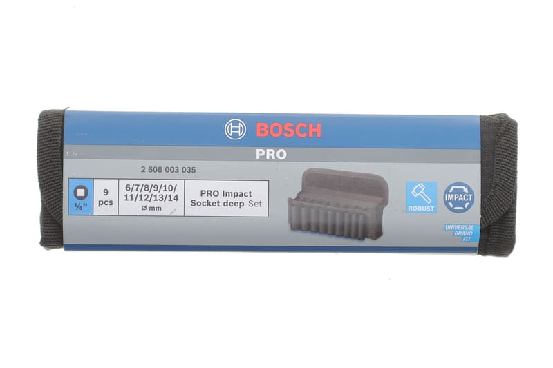 Набір ударних головок PRO 1/4" 6-14 мм 9 шт. BOSCH