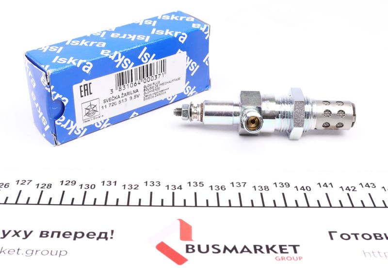 Свічка розжарювання Iveco/Fiat Ducato 2.5D/TD 86-02 (9.5V) (M20x1.5) ISKRA