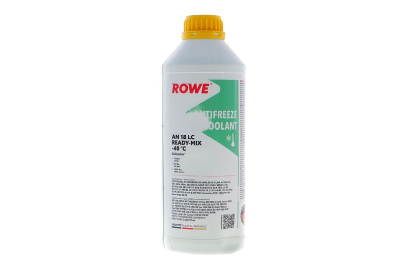 Антифриз (зелений) 1.5L HIGHTEC ANTIFREEZE COOLANT AN 18 LC READY-MIX (-40°C) ROWE