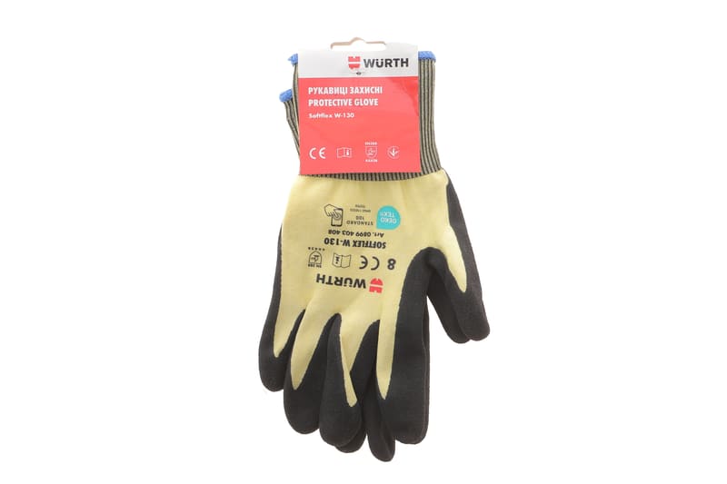 Рукавиці з нітриловим покриттям (M) SOFTFLEX W-130 WURTH