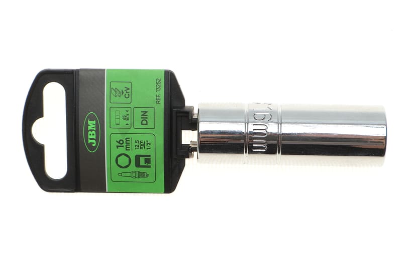 Головка свічкова 1/2" 16 мм (хромована) (0.08 кг) JBM