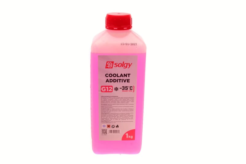Антифриз (червоний) G12 (1kg) (-35°C готовий до застосування) SOLGY