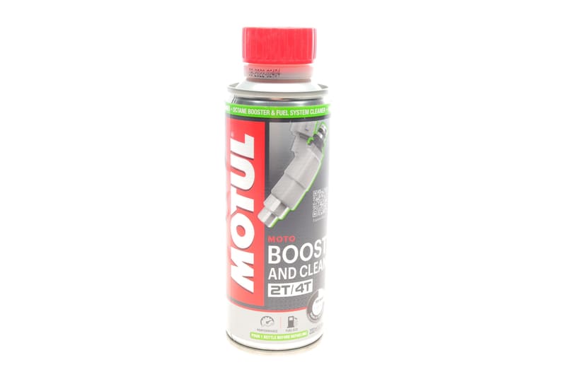 Присадка для бензиновых двигателей мотоциклов Boost and Clean Moto (200ml) (=110873) MOTUL