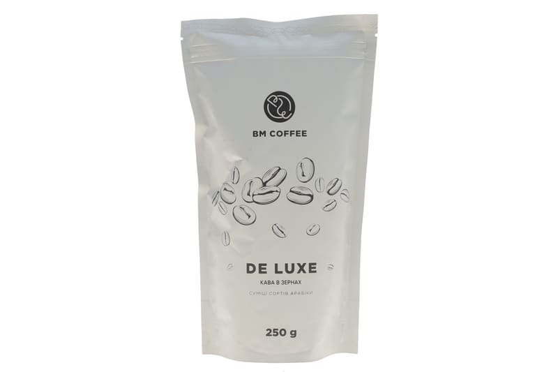 Кава смажена в зернах Арабіка De Luxe (0,25кг) BM COFFEE