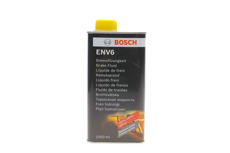 Рідина гальмівна DOT3/DOT4/DOT5.1 (1L) ENV6 (металева каністра) BOSCH