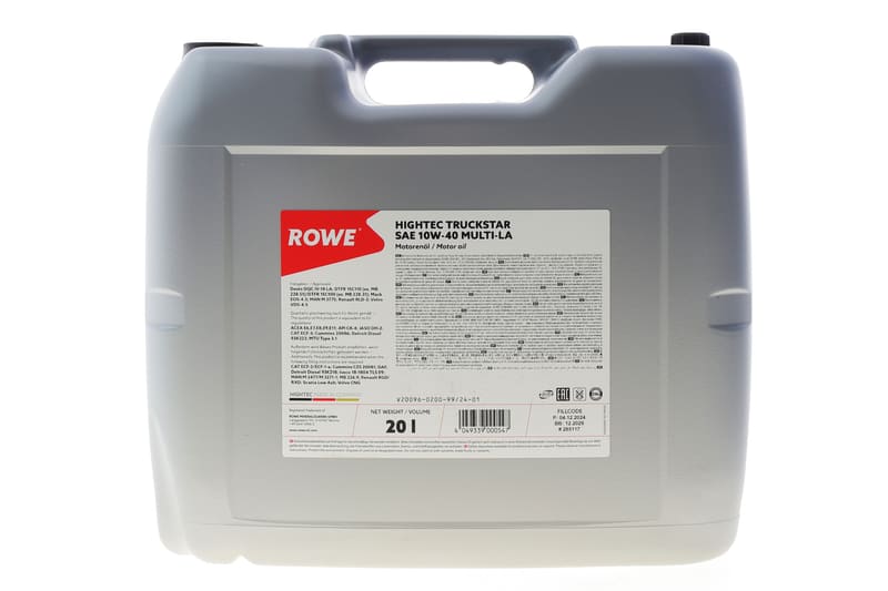 Масло 10W40 HIGHTEC TRUCKSTAR MULTI-LA (20L) (ACEA E6/E7/E9/API-CK/MB 228.51/Volvo VDS-4.5/Renault R ROWE