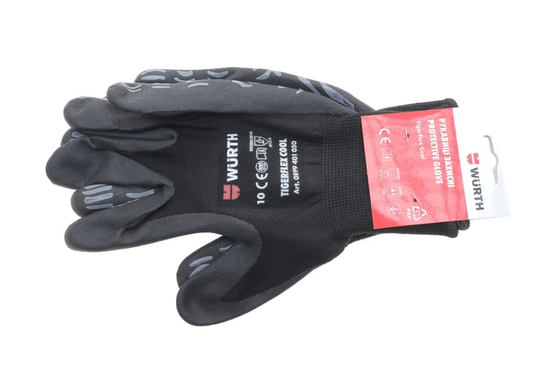 Рукавиці з нітриловим покриттям (XL) TIGERFLEX COOL WURTH