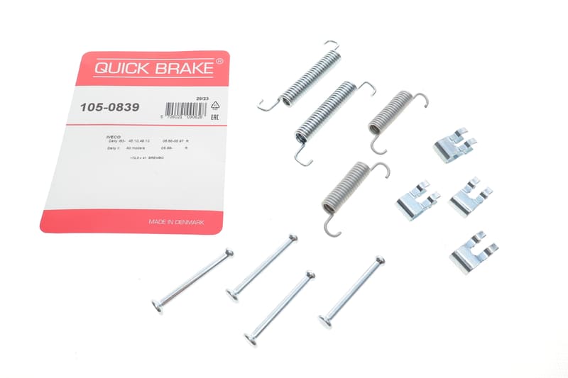 Комплект пружинок колодок ручника Iveco II 99- (172x41) QUICK BRAKE